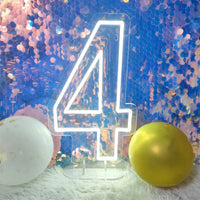 Néon LED chiffre d'anniversaire 40 cm, USB avec interrupteur