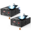 Lot de 2 machines à fumée verticales 1500 W, 24 LED RGB, DMX et télécommandes