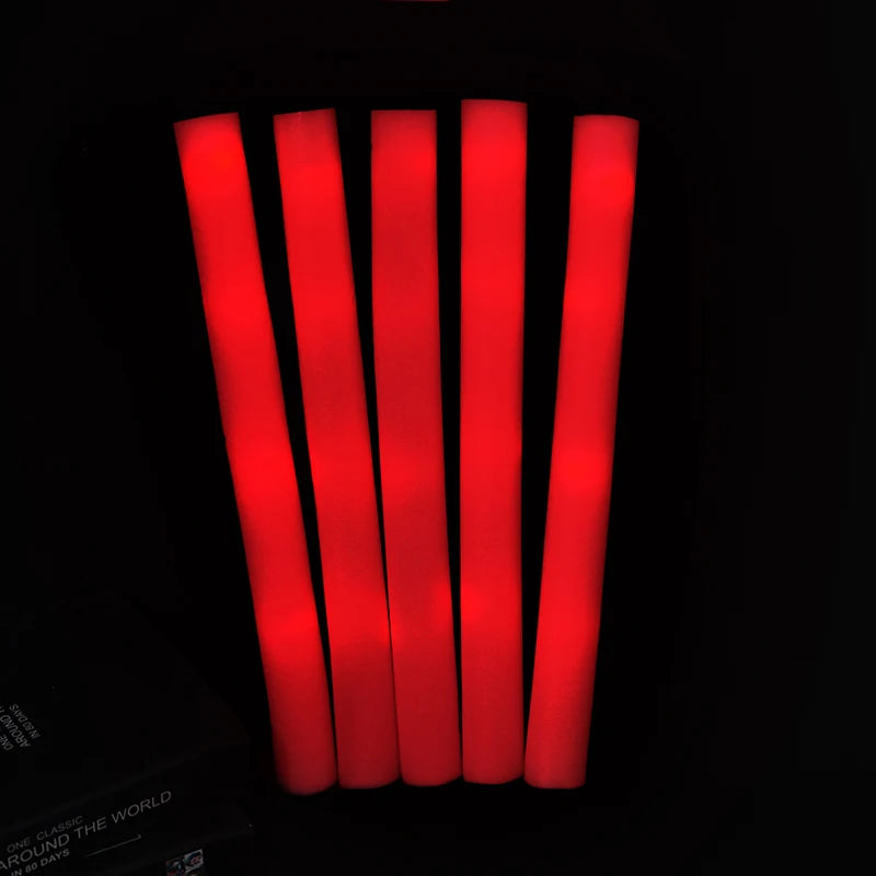 Bâtons lumineux mousse LED – bâtons allumés en rouge