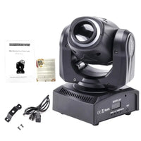Mini lyre LED beam 60 W à anneau RGB, 8 gobos, DMX, à l'unité ou par 2