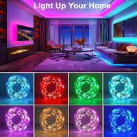Bande LED RGB USB avec télécommande et application pour TV, 0,5 à 30 m