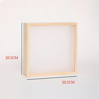 Cadre lumineux LED en bois vierge à personnaliser, carré ou rectangle