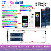 Ruban LED COB RGB adressable, Wi-Fi, télécommande, kit 1 à 25 m