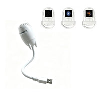 Mini projecteur d'étoiles USB à tête ogive – lampe blanche et 3 films
