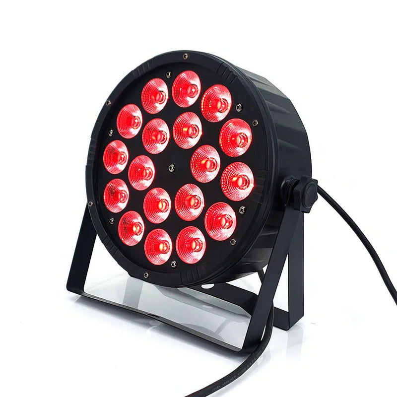 Projecteur PAR LED plat 18 LED RGBW ou RGBWA UV, DMX, à l'unité ou par 4