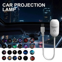 Projecteur ciel étoilé capsule tactile – capsule sur câble USB et planche de films, vue pour voiture