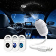 Projecteur d'étoiles USB, décoration de voiture, veilleuse Lune, 3 films