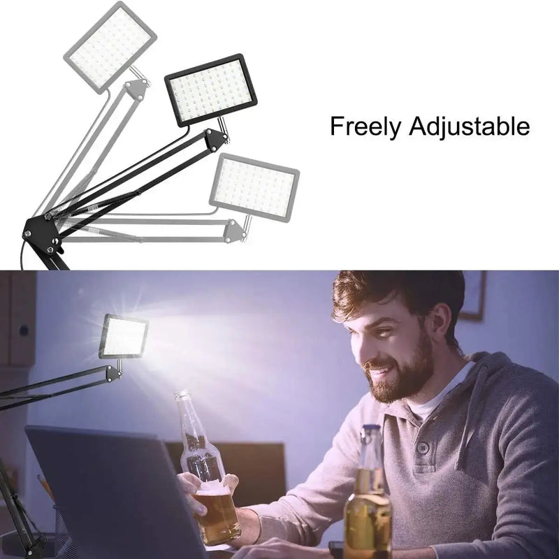 Key light LED USB à bras articulé pour visioconférence et streaming