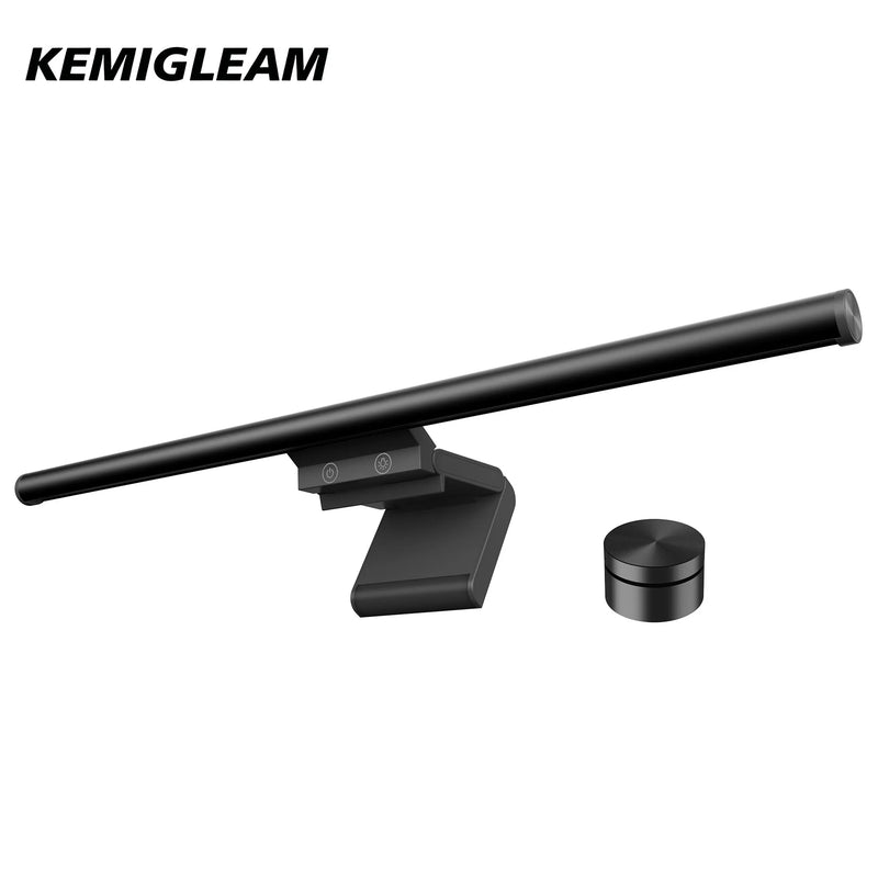 Barre lumineuse pour écran 42 cm – vue de face, support et molette sans fil