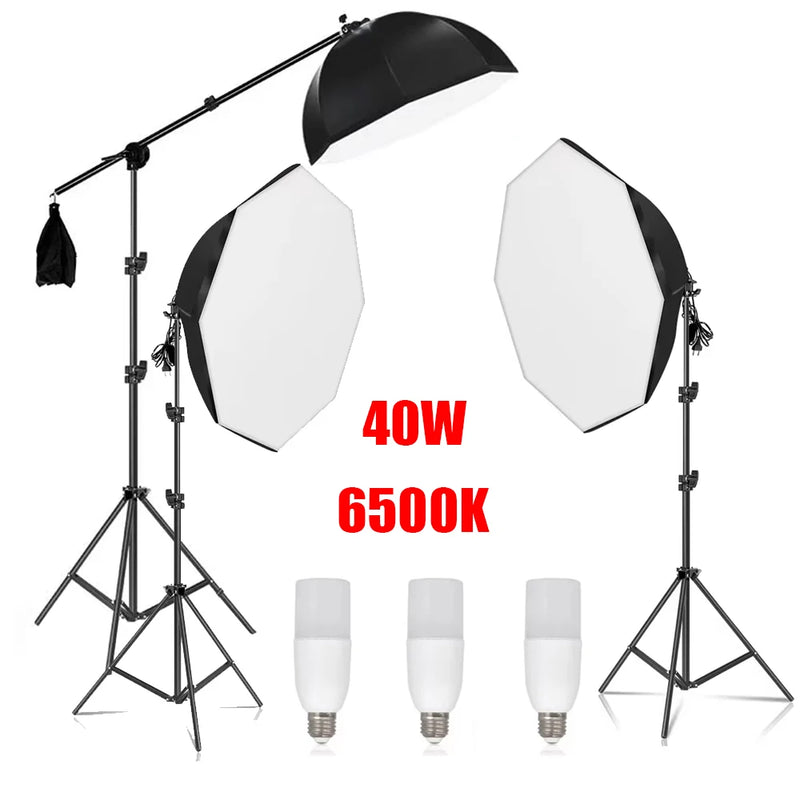 Kit 3 softbox avec perche – vue 6