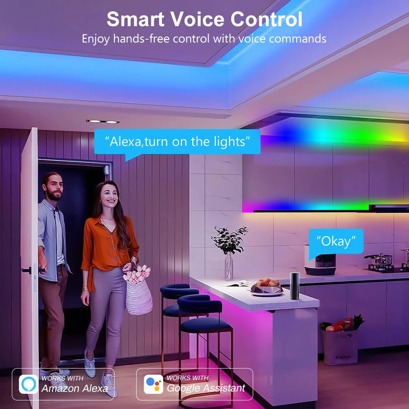Ruban LED COB RGB adressable, Wi-Fi, télécommande, kit 1 à 25 m