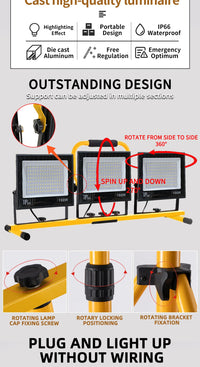 Projecteur de chantier LED sur pied – vue 8