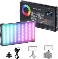 Panneau LED vidéo RGB de poche 138 LED, batterie 4 000 mAh