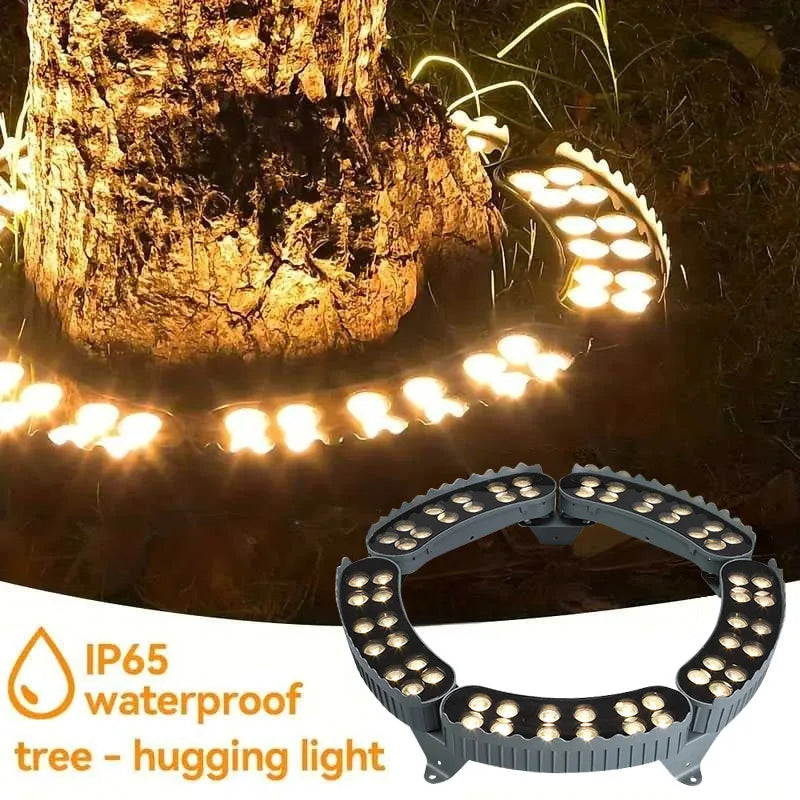 Spot arbre extérieur LED IP65, lot de 5 modules, anneau de 31 cm