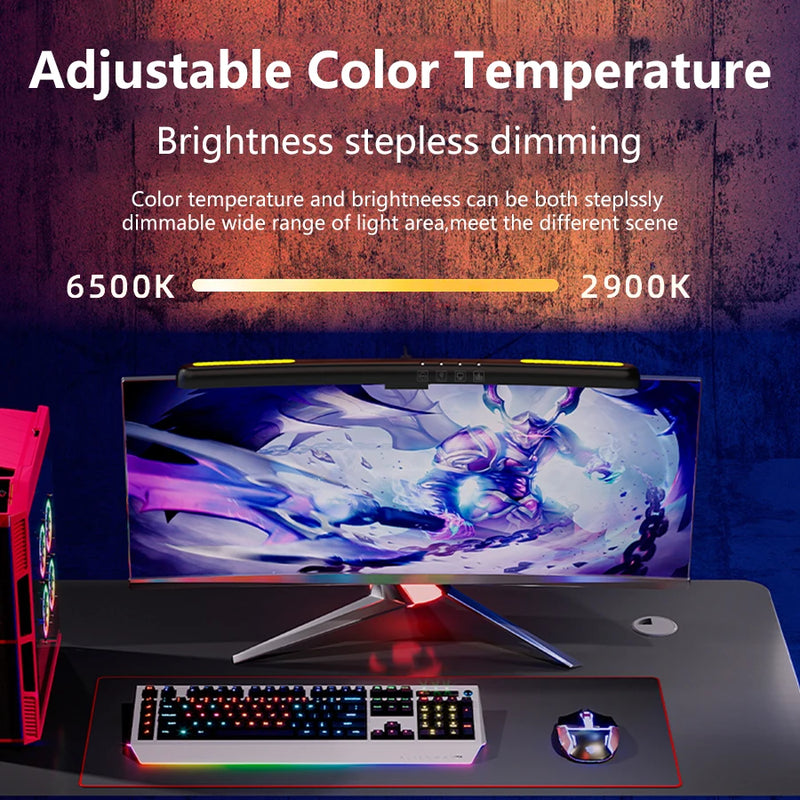 Barre lumineuse écran plat – température de couleur et luminosité réglables en continu