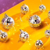 Boules à facettes miroir pour sapin de Noël, 2 à 10 cm