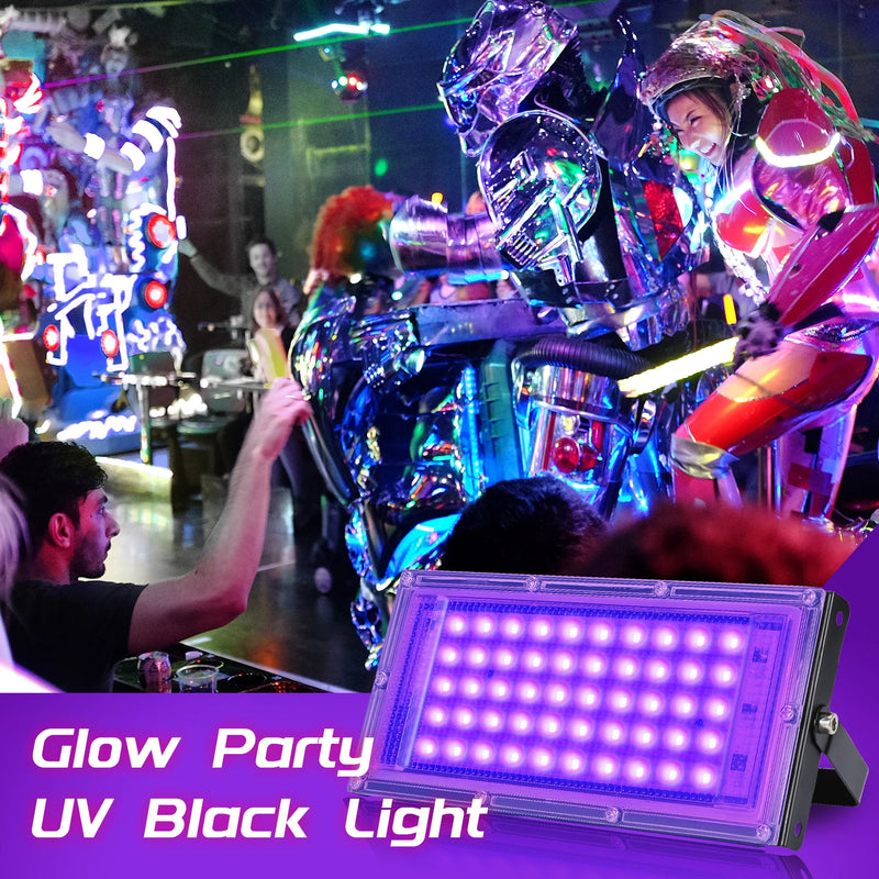 Projecteur lumière noire LED UV 395 nm, 50 à 150 W, 1 ou 2 pièces