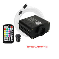 Kit plafond étoilé fibre optique RGBW 16 W, application Bluetooth et télécommande
