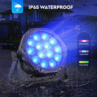 Par LED IP65 étanche, 14 LED RGBW 140 W DMX, 4 pièces