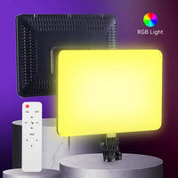 Panneau LED vidéo RGB plat avec télécommande, 22,8 ou 36 cm, trépied inclus