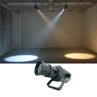 Projecteur de découpe LED à zoom – projecteurs au plafond éclairant le sol en blanc froid et blanc chaud