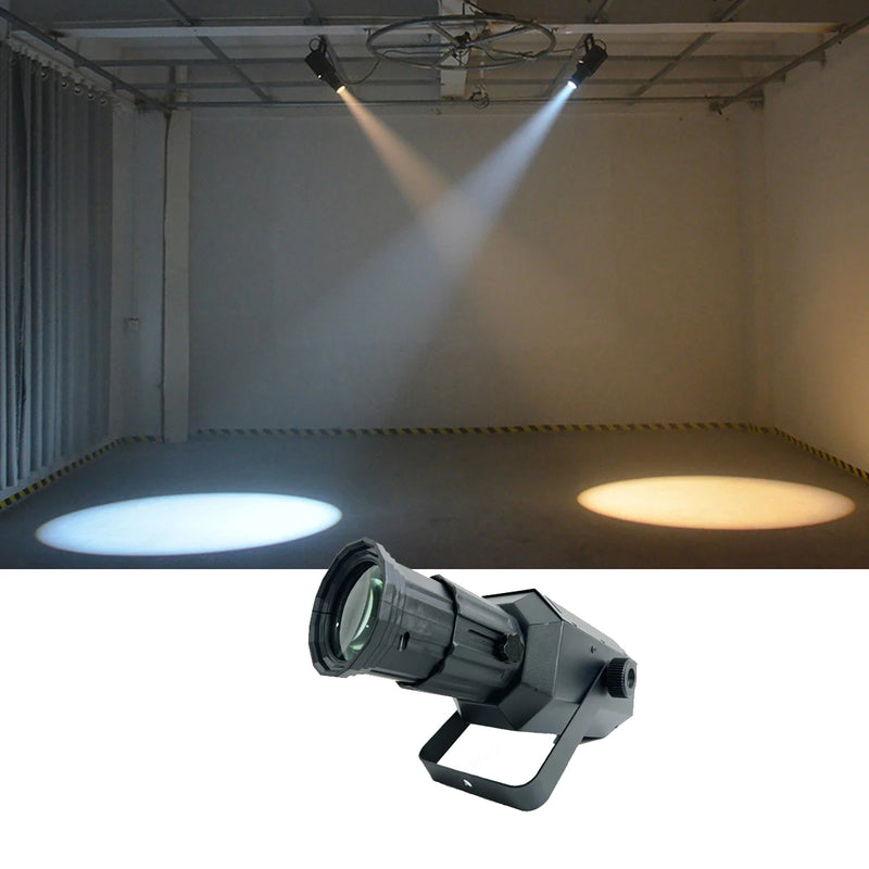 Projecteur de découpe LED à zoom – projecteurs au plafond éclairant le sol en blanc froid et blanc chaud