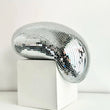 Boule à facettes déco fondue en miroir, 28 cm, argent, or ou or rose