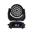 Lyre LED wash 36 x 18 W RGBWA+UV, zoom 15° à 45°, DMX 12 ou 18 canaux