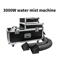 Machine à brouillard bas 3000 W à 2 plaques – machine en flight case à roulettes avec gaine d'air et deux sorties, vue sur fond blanc
