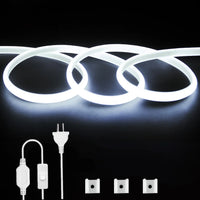 Ruban LED COB 220 V – blanc froid en boucles avec câble à interrupteur