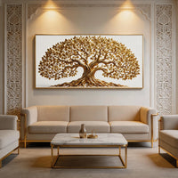 Tableau lumineux LED arbre de vie doré – vue 2
