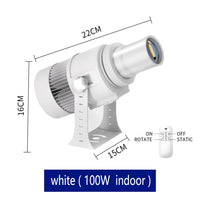 Projecteur gobo personnalisé IP67 rotatif, noir ou blanc, 35 à 100 W