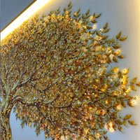 Tableau lumineux LED arbre de vie doré – vue 5