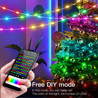 Guirlande féerique LED RGBIC Bluetooth – mode bricolage : couleurs choisies depuis l'application