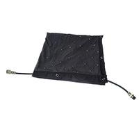 Rideau ciel étoilé LED – toile noire repliée avec son câble de raccordement