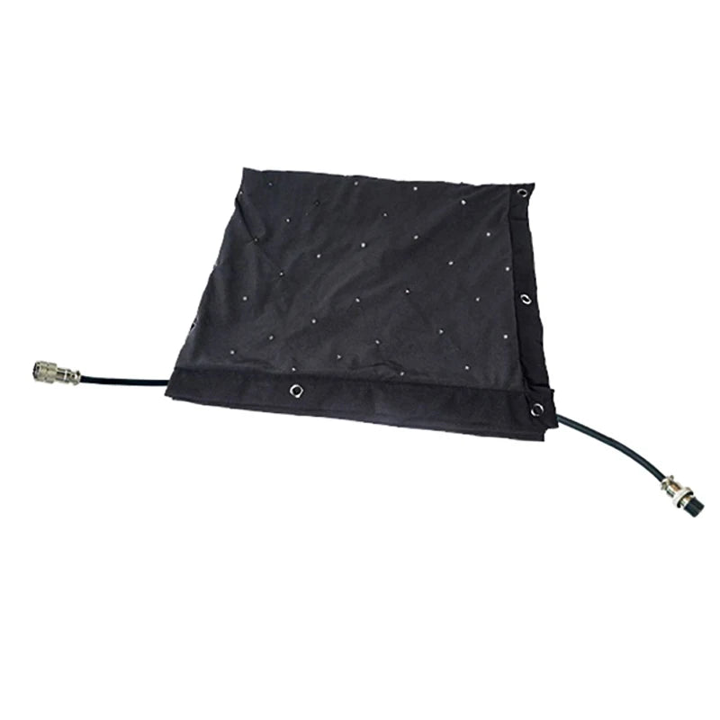 Rideau ciel étoilé LED – toile noire repliée avec son câble de raccordement