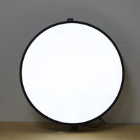 Caisson lumineux rond 50 cm LED à logo personnalisable – caisson sans impression vu de face