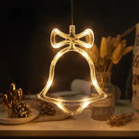 Décoration fenêtre Noël lumineuse à ventouse, 11 motifs, à piles