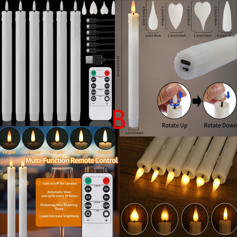 Bougies LED coniques – vue 37