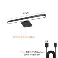 Barre lumineuse écran PC 18 à 50 cm – modèle de 33 cm avec câble USB-C de 1,5 m