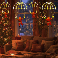 Décoration de fenêtre Père Noël en parachute – vue 2