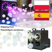 Machine à bulles et fumée IP65 – deux sorties lumineuses, bulles et brouillard dans une salle