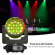 Lyre LED zoom wash 19 x 15 W ou 25 W RGBW, anneau lumineux