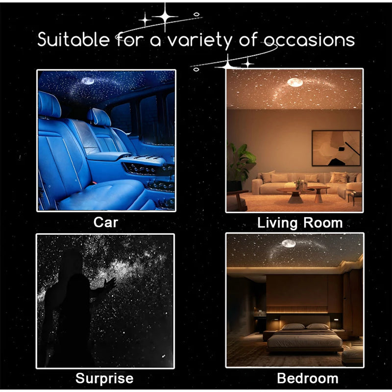 Veilleuse projecteur d'étoiles tactile – usages : voiture, salon, chambre et surprise