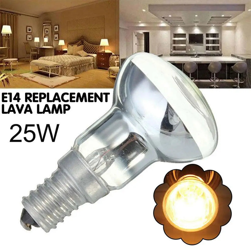 Ampoule E14 R39 pour lampe à lave – ampoule E14 de 25 W allumée