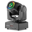 Lyre LED à tête mobile 120 W avec anneau RVB, 7 gobos et DMX 9 ou 11 canaux