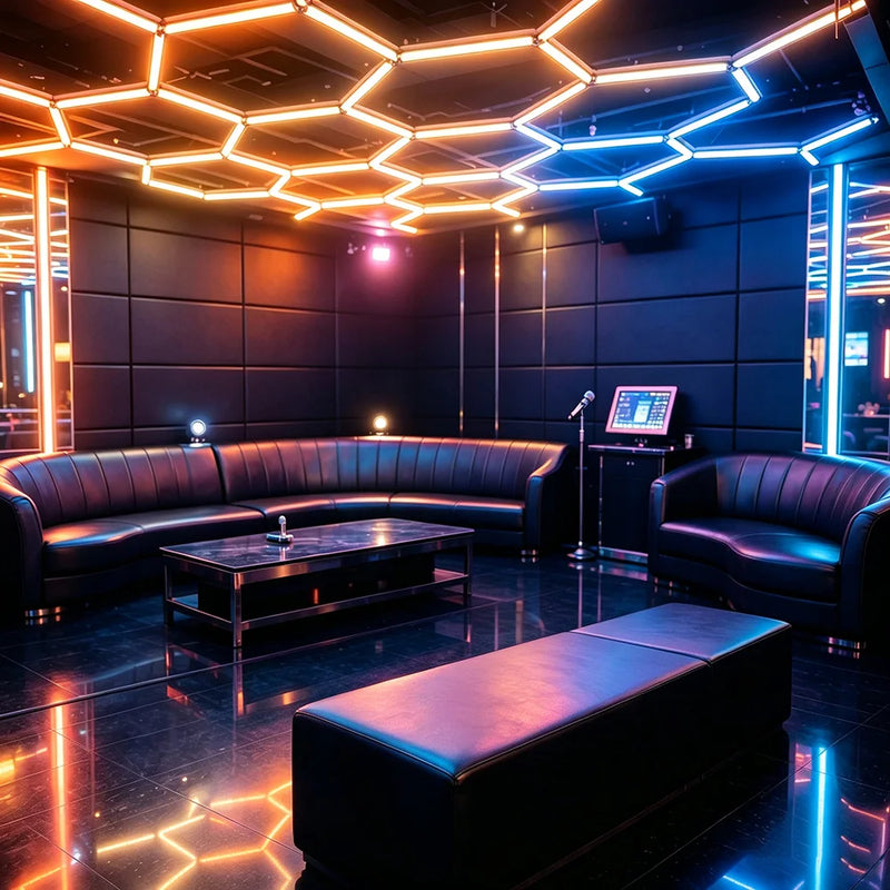 Barres LED hexagonales RGB – vue 2