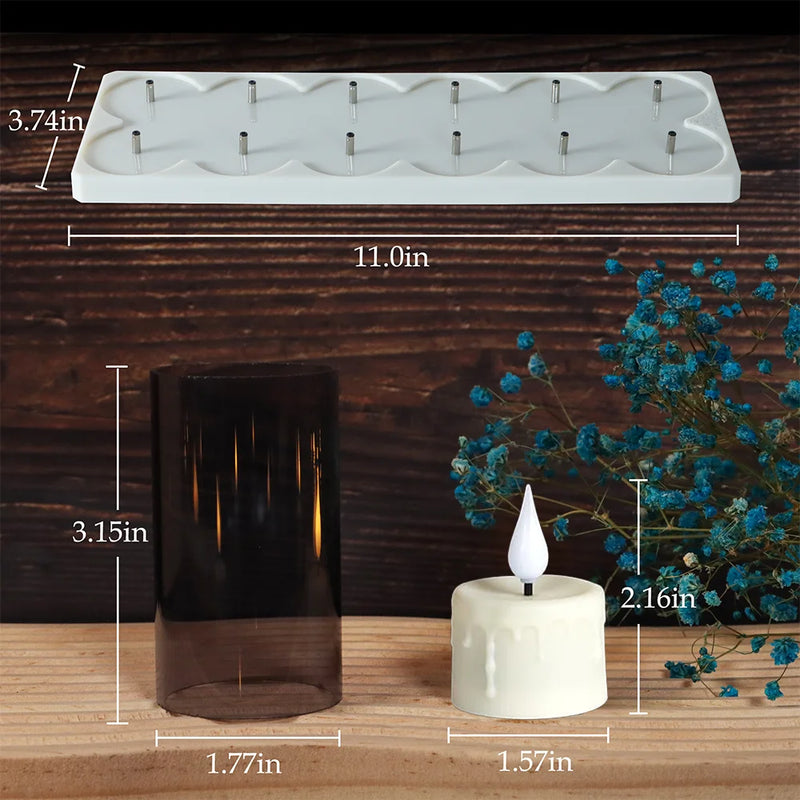Bougies LED chauffe-plat rechargeables à télécommande, avec ou sans photophores