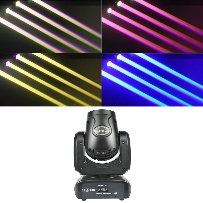 Lyre beam LED 100 W à anneau lumineux, 13 gobos, prismes 6 + 12, DMX 13 canaux