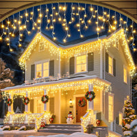 Guirlande lumineuse stalactites LED IP44, 8 modes, 3,5 à 40 m, télécommande en option